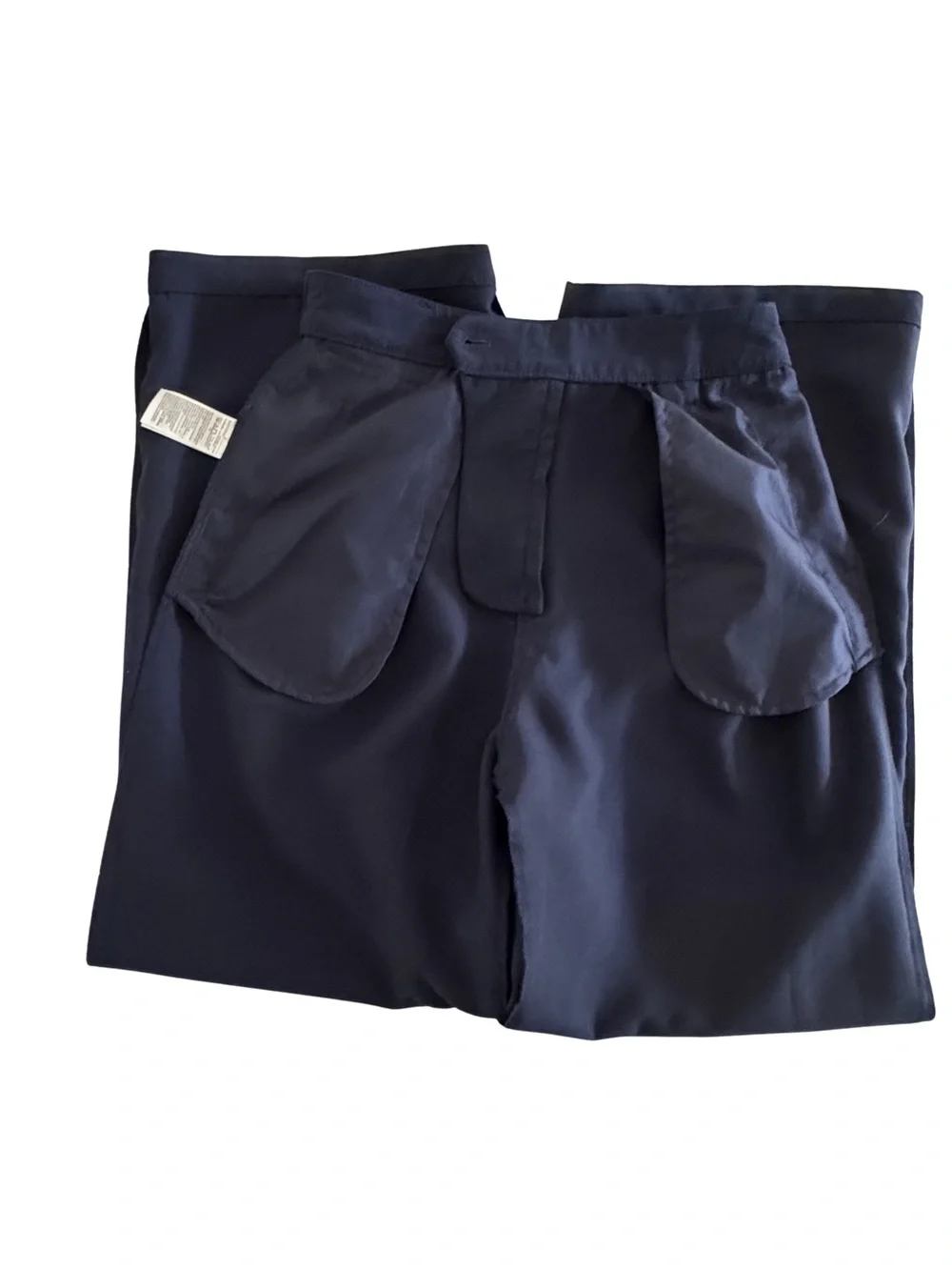 GAP Easy Trouser Women’s Size 4 Navy Wide Leg Pleated Dress Pants Workwear - Picture 6 of 10